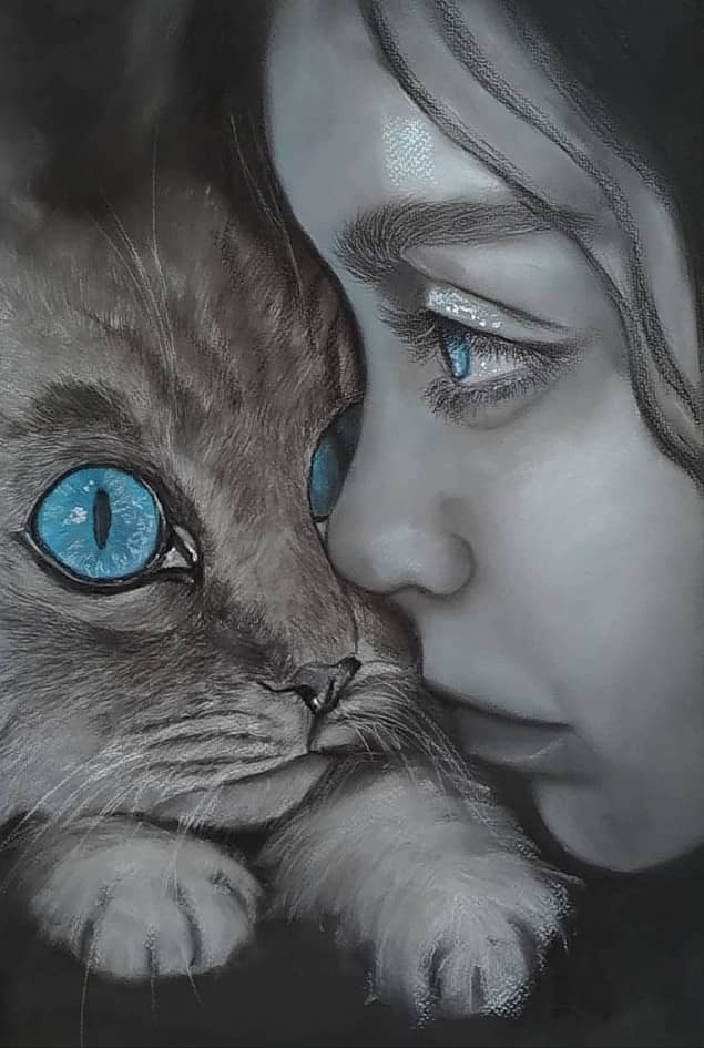 Девочка с котёнком