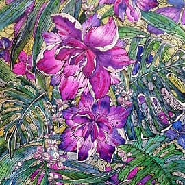 Цветочный хаос. Триптих. Главная картина.