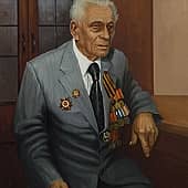 Портрет ветерана ВОВ  М.В. Гончарова, художник Геннадий Литвиненко
