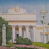 Павильон на ВДНХ, этюд