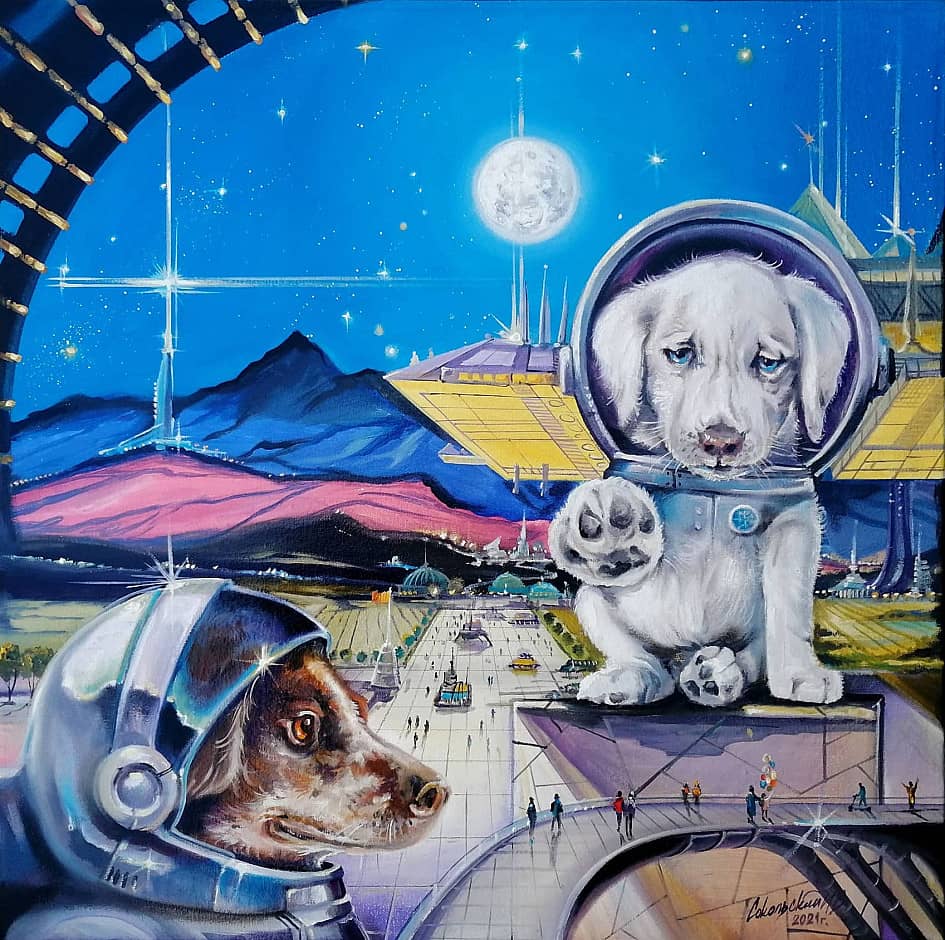 "Великие пришельцы"(фон с картины х. Роберта Мак Колла )