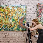 Картина Сосны время и бытие Абстрактная природа Екатерина Лебедева художник (3), художник Екатерина Лебедева