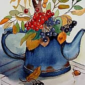 Чайники с букетами (1), художник Natalya Moskalenko