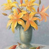 Желтые лилии августа (1), художник Eвгений Агнин