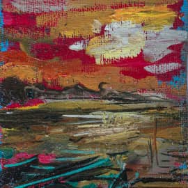 Две лодки на закате