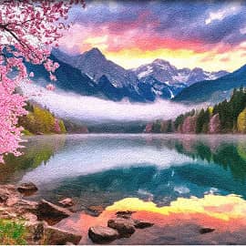 Горное озеро.