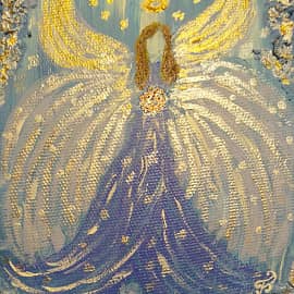 Ангел с цветами