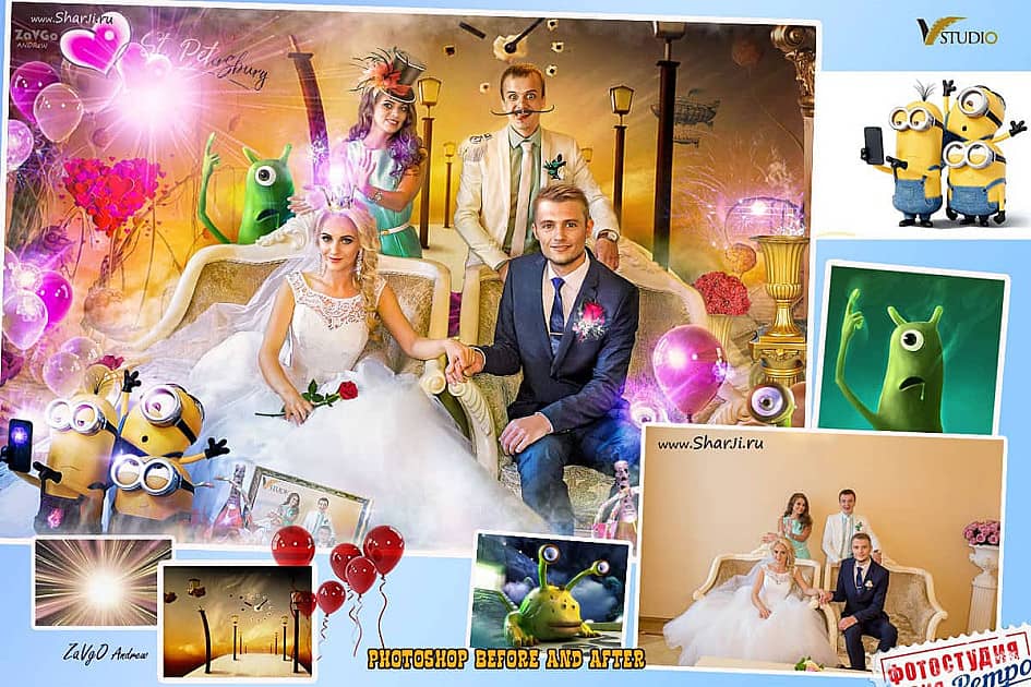 Вечер Чудес у Принцессы Художественная обработка свадебных фотографий до и после