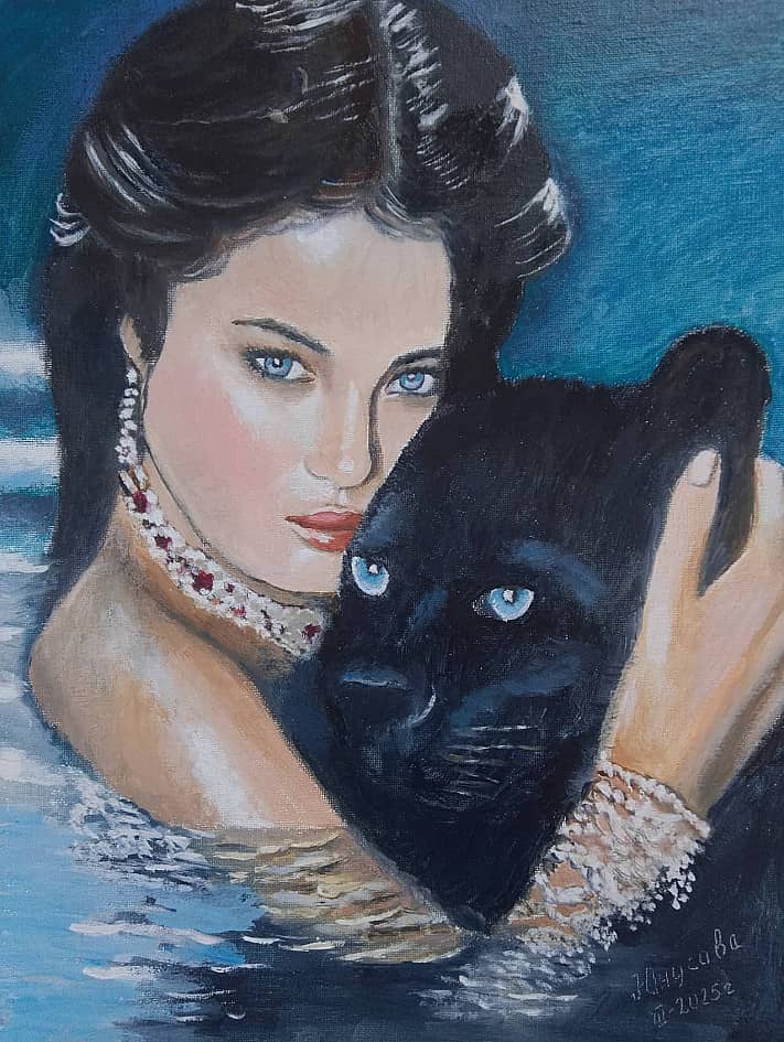 Девушка с пантерой