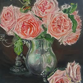 Розы розовые