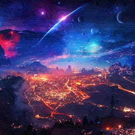 Ночные огни.