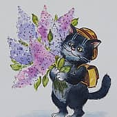 Открытка с котом - 13