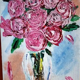 Нежность. Кисть, мастихин