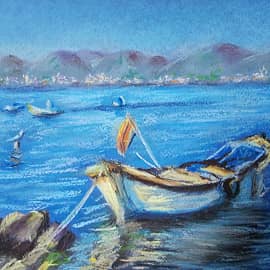 Пейзаж с лодкой