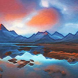 закат в горах.2