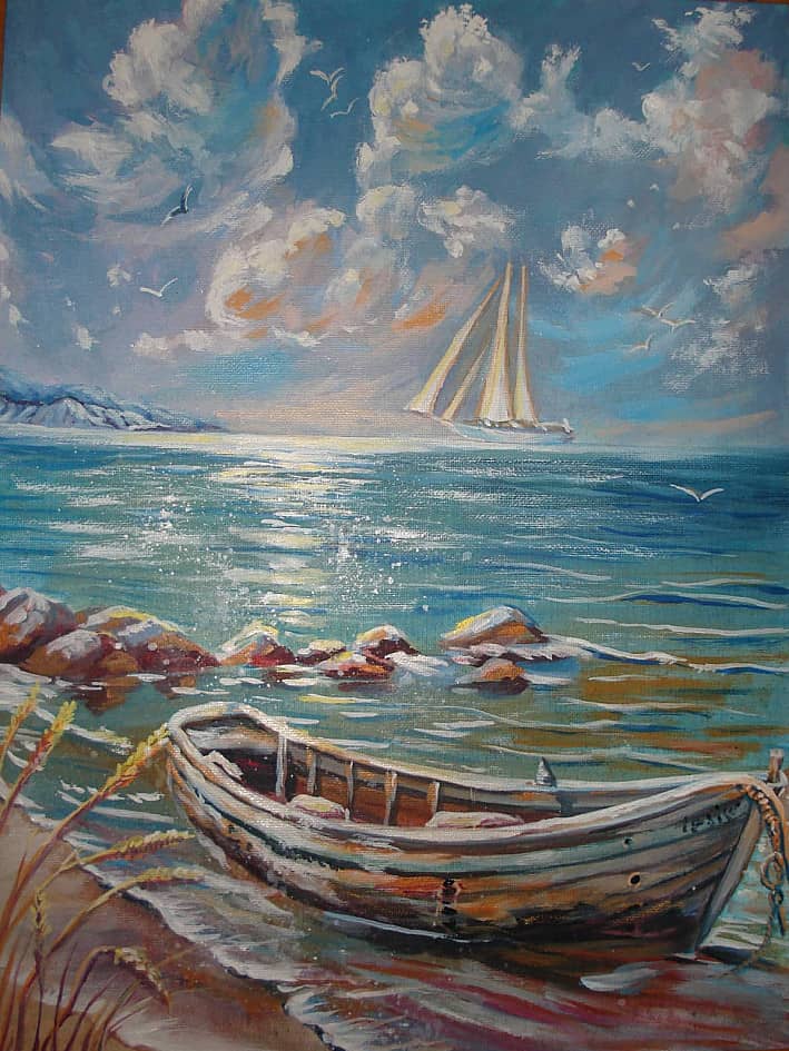 На берегу. В ожидании.