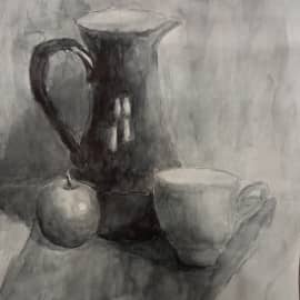 черно-белый натюрморт