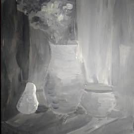 Картина черно-белый натюрморт