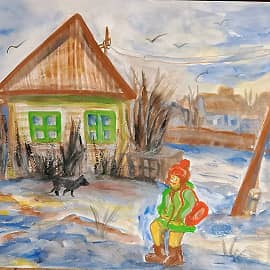 Весна в деревне веселая