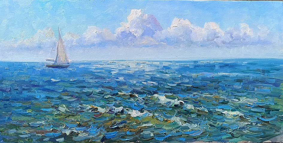 Тучки по небу летили, лодка по морю плыла. Пленэр ZhNataly