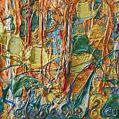 Картина Сосны время и бытие Абстрактная природа Екатерина Лебедева художник (7), художник Екатерина Лебедева