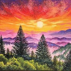 Закат в горах