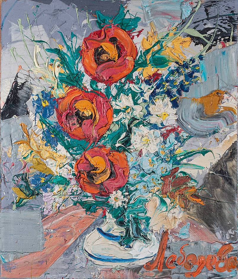 Картина Сила чувств Натюрморт с цветами живопись Екатерина Лебедева художник