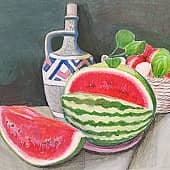 Натюрморт с арбузом