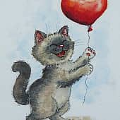 Открытка с котом - 6