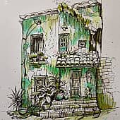 Зеленый домик