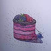 Десерт с ягодами