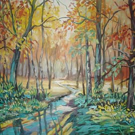 Ручеек в лесу.