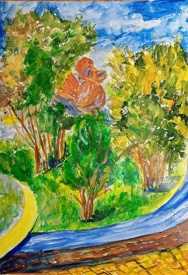 Парковая скульптура Петух