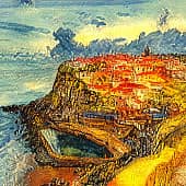 Город у моря.