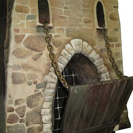 Фрагмент декоративного рельефно-живописного панно