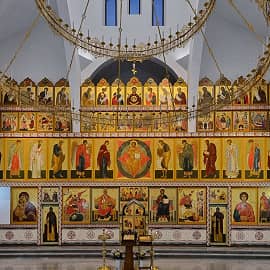 Иконостас Церкви Георгия Победоносца в Зеленограде. Москва.