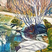 В университетском парке.