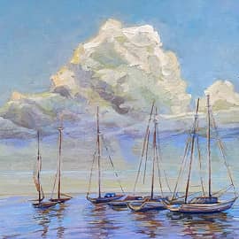 Яхты и облако. Пленэр с доработкой ZhNataly.