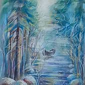 Пастель Лодка