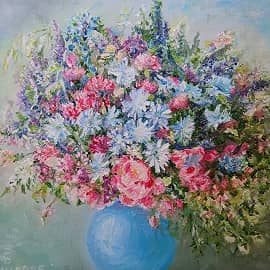 Букет с цикорием