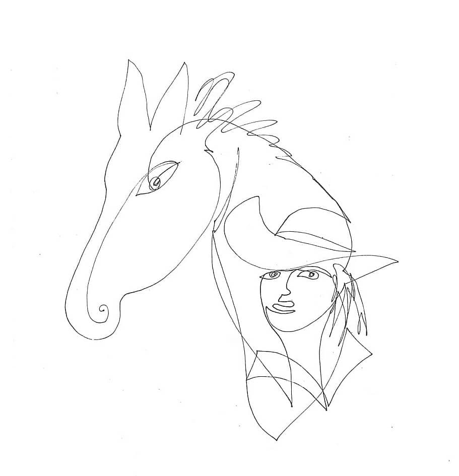 Двое. Из серии "Одной линией".