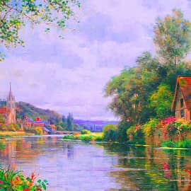 замок у реки