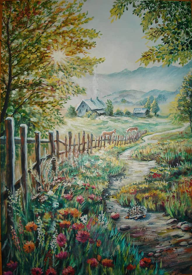 Яблоко на дороге.