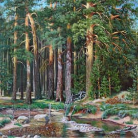 ,,Корабельная роща" по мотивам И.И. Шишкина.