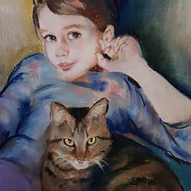 Девочка и кот