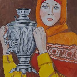 Девушка с самоваром