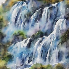 Из серии работ "Бежит и дышит водопад"
