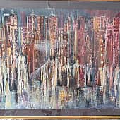 Ночной  Дубай. Фонтаны. (1), художник Елена Наумова