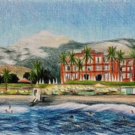 Кемер. Пляж. Скетч.