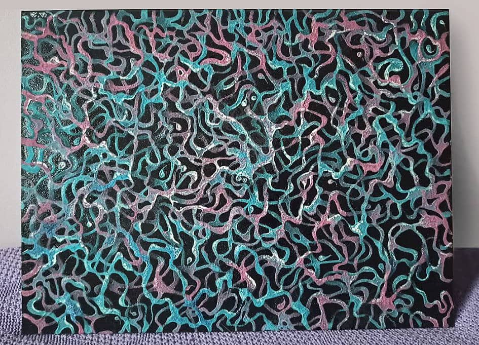 Молекулы сознания, Картон Смешанная техника